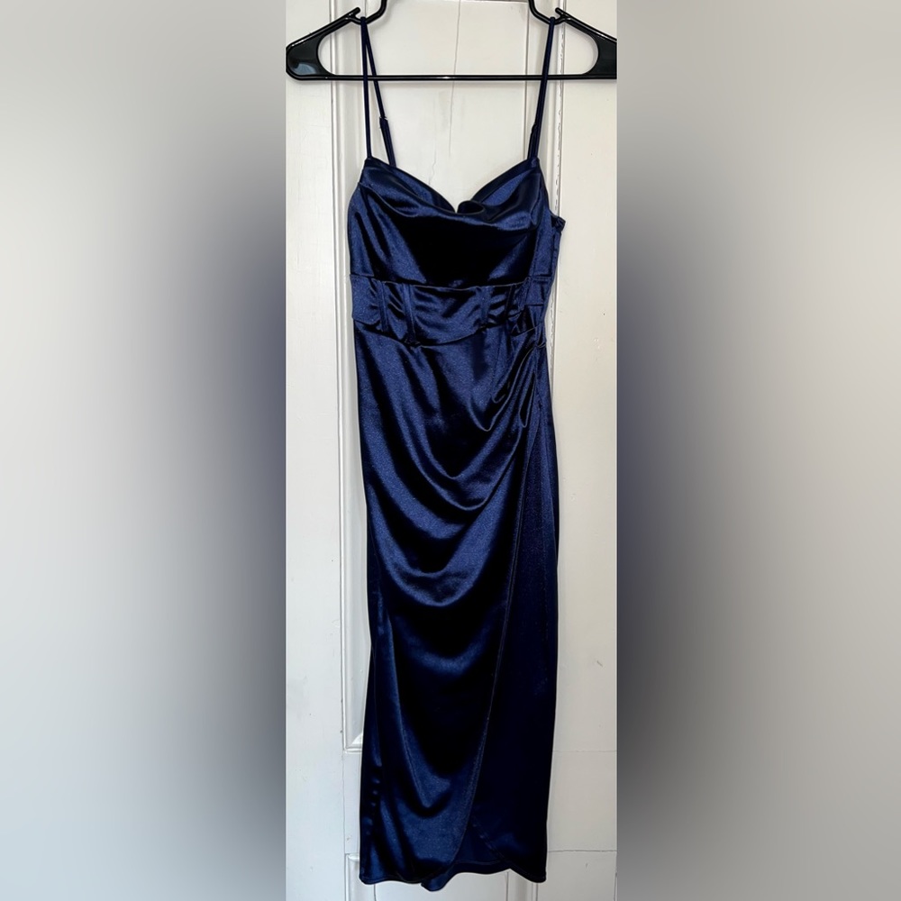 Small Navy Blue Midi Dress From Windsor